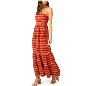 NEW Forever 21 Textured Striped Maxi Dress
